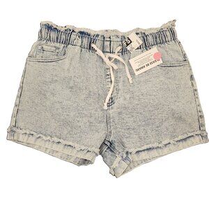 High Rise Denim Jean Shorts Size 9 Frayed Shorts
